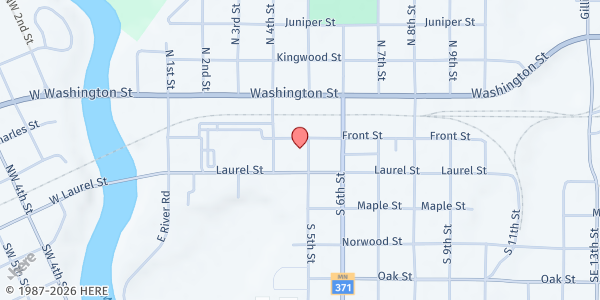 Map showing Salvation Army Brainerd at 208 S 5th St, Brainerd, MN