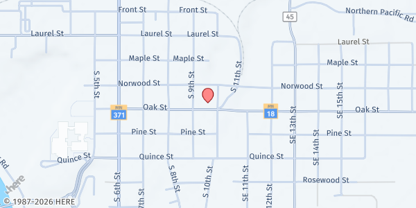 Map showing Sharing Bread at 923 Oak St, Brainerd, MN