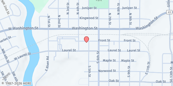 Map showing The Salvation Army Food Shelf-Food Pantry at 208 S 5th St, Brainerd, MN