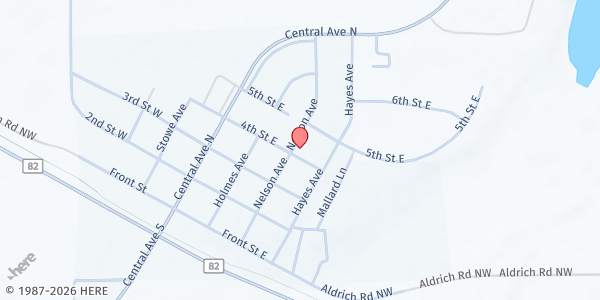 Map showing Saint Ann's Catholic Church at 402 Nelson Ave N, Brandon, MN