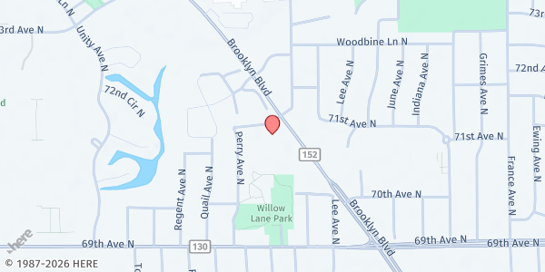 Map showing CEAP Brooklyn Center Office - Food Distribution Center at 7051 Brooklyn Blvd, Brooklyn Center, MN