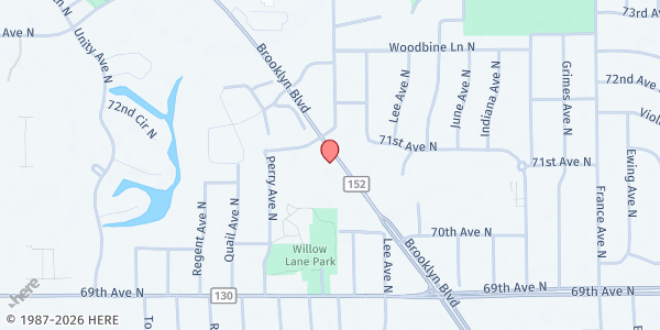 Map showing CEAP Food Shelf at 7051 Brooklyn Boulevard, Brooklyn Center, MN