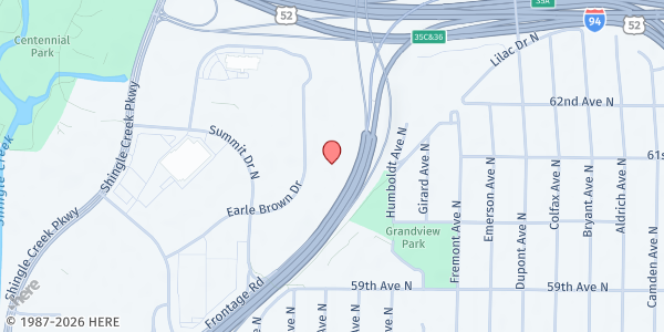 Map showing Taskforce INC at 6040 Earle Brown Dr, Brooklyn Center, MN