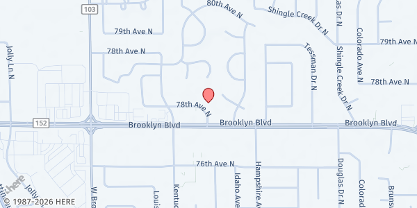 Map showing CEAP Meals on Wheels - Brooklyn Park at 6840 78th Av. N, Brooklyn Park, MN