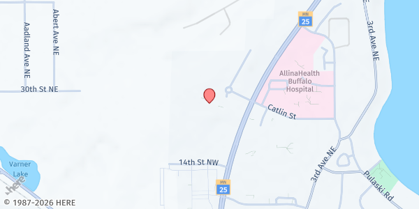 Map showing Buffalo Covenant Church at Buffalo Covenant Church, 1601 Minnesota 25, Buffalo, MN