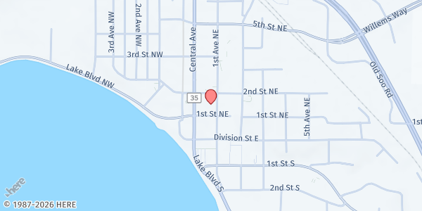 Map showing Buffalo Farmers Market at 111 1st Ave NE, Buffalo, MN