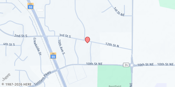 Map showing Buffalo Food Shelf at 301 12th Ave S, Buffalo, MN