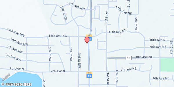 Map showing State Street Apartments at State Street Apartments, Buhl, MN