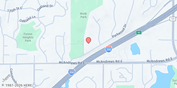 Map showing The Sanneh Foundation- La Vina at 13798 Parkwood Dr, Burnsville, MN
