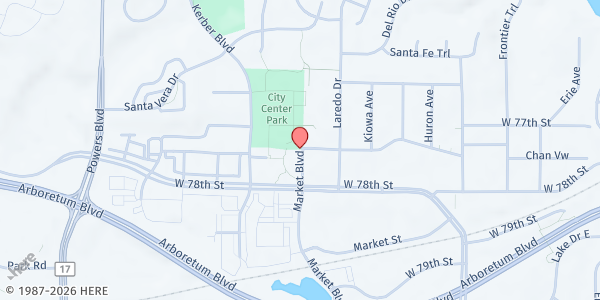 Map showing Chanhassen Meals on Wheels at 7600 Market Blvd, Chanhassen, MN