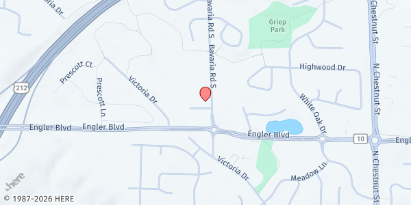 Map showing Bountiful Basket Food Shelf - Food Distribution Center at 1600 Bavaria Rd, Chaska, MN