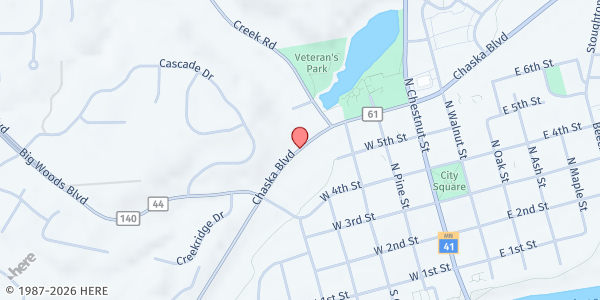 Map showing Bountiful Basket Food Shelf - Food Distribution Center at 3235 Chaska Blvd, Chaska, MN