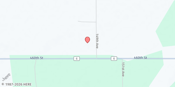 Map showing Ruby's Pop-Up Pantry - Clearbrook at 46125 149th Avenue, Clearbrook, MN