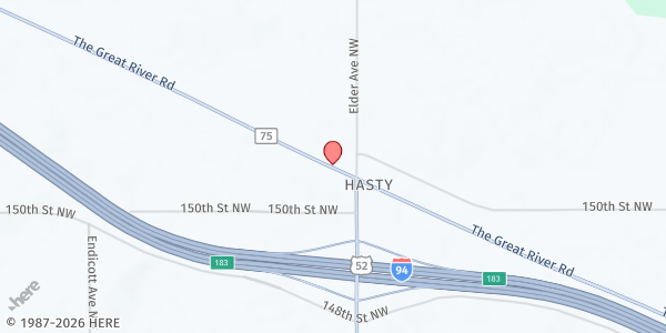 Map showing Clearwater-Clear Lake Emergency Food Shelf at 1170 County Road 75, Clearwater, MN