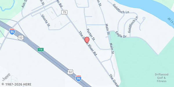 Map showing Clearwater-Clear Lake Emergency Food Shelf at 1100 County Road 75, Clearwater, MN