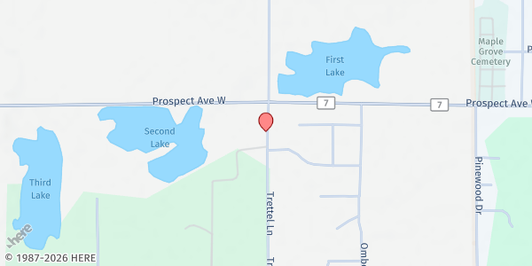 Map showing Fond du Lac Social Services Community Food Shelf at 927 Trettel Ln, Cloquet, MN