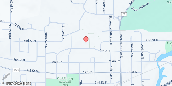 Map showing Cold Spring- Meals on Wheels at Assumption Home, 715 1st St N, Cold Spring, MN