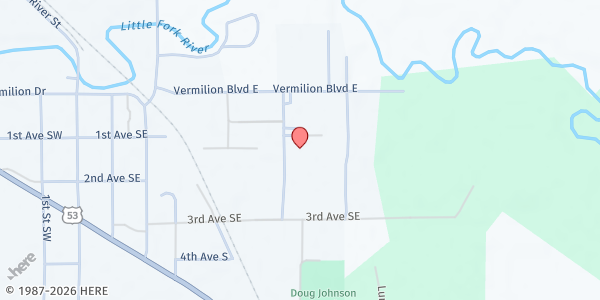 Map showing Cook Community Food Shelf at 124 5th Street SE, Cook, MN