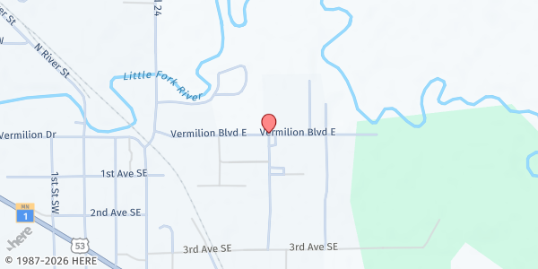 Map showing Ruby's Pantry Cook - Old Cook School at East Vermilion Blvd, Cook, MN