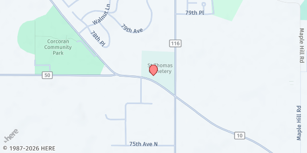 Map showing NourishingHOPE - Corcoran at 20000 County Highway 10, Corcoran, MN