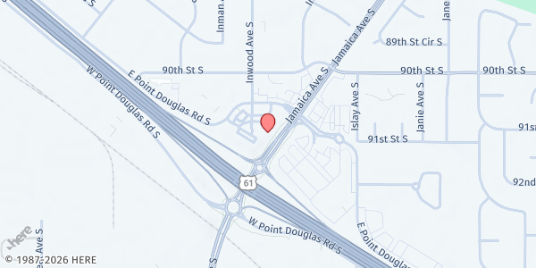 Map showing Basic Needs Food Market at 8475 East Point Douglas Road ste 106, Cottage Grove, MN