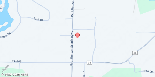 Map showing Crosslake Food Shelf at 34212 Co Rd 3, Crosslake, MN