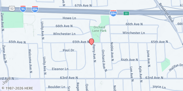 Map showing Crystal Farmers Market at 55428, Crystal, MN