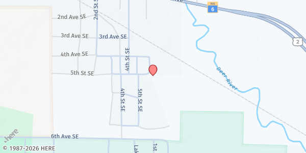 Map showing Community Cafe: Deer River at 500 5th St SE, Deer River, MN