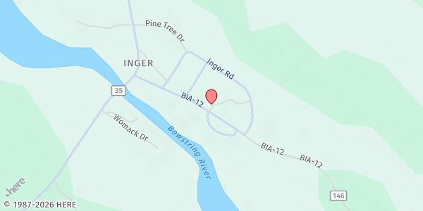 Map showing Inger Mobile Pantry at 53714 Co Rd 146, Deer River, MN
