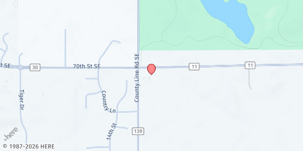 Map showing NourishingHOPE - Delano at 3976 County Line Road Southeast, Delano, MN