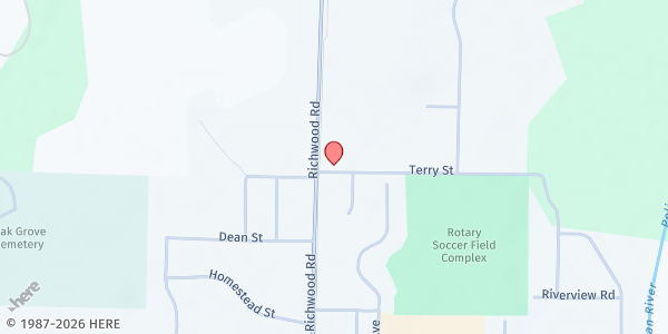 Map showing Becker City Food Pantry at 610 Terry St, Detroit Lakes, MN