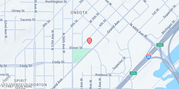 Map showing AEOA – Faith Haven at 4901 Grand Ave, Duluth, MN