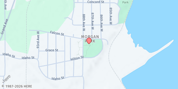 Map showing AEOA - Morgan Park Community Center at 1242 88th Ave W, Duluth, MN