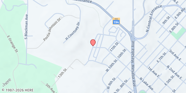 Map showing Community Mobile Market Harbor Highlands – YMCA Community Center at 1225 Harbor Highlands Dr, Duluth, MN