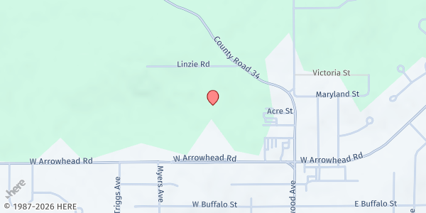 Map showing Duluth Vineyard Food Shelf at 1533 W. Arrowhead Road, Duluth, MN