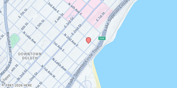 Map showing Greysolon Plaza at 231 E. Superior Street, Duluth, MN