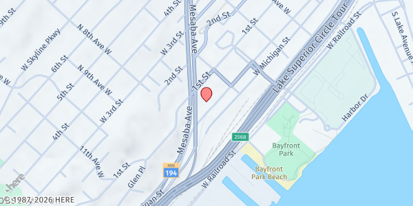 Map showing Lenox Place at 701 W Superior Street, Duluth, MN