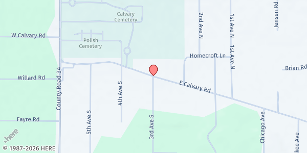 Map showing Woodland Gardens Apartments at 127 E. Calvary Road, Duluth, MN