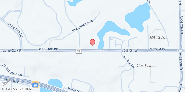 Map showing The Open Door Pantry at 3000 Ames Crossing Rd Suite 100, Eagan, MN