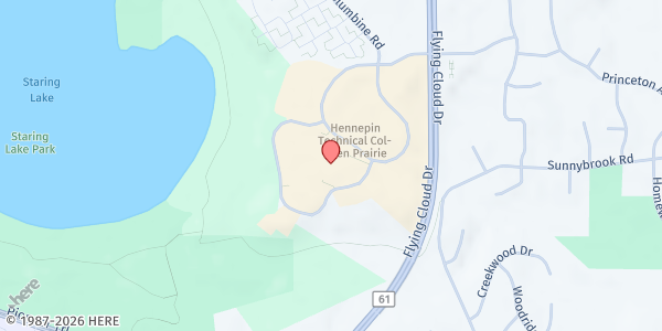 Map showing Food Shelf In-A-Box at Hennepin Technical College Eden Prairie at 13100 College View Drive, Eden Prairie, MN