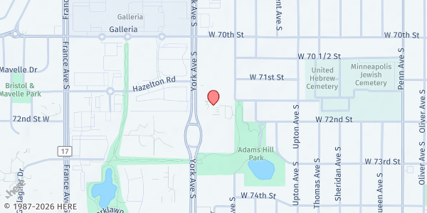 Map showing Yorktown Continental - High Rise at 7151 York Avenue South, Edina, MN