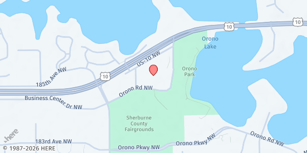 Map showing City of Elk River Farmers Market at 13337 Business Center Drive, Elk River, MN