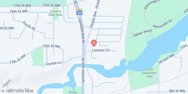 Map showing Community Action Center Food Shelf Faribault at 1400 Cannon Cir ste 8, Faribault, MN