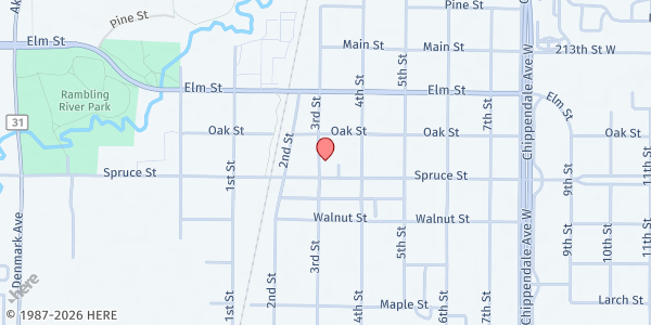 Map showing Caring Hearts in Action at 423 3rd Street, Farmington, MN
