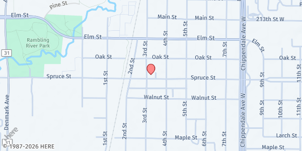 Map showing Farmington Meals on Wheels at 431 3rd Street, Farmington, MN