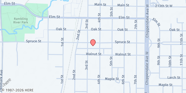 Map showing Open Door Mobile Pantry at Spruce Place - Food Distribution Center at 300 Spruce St, Farmington, MN