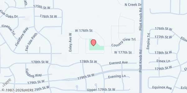 Map showing The Open Door: Country View at 5775 Country View Trail, Farmington, MN