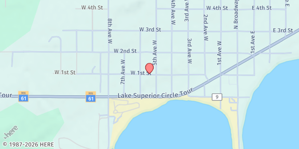 Map showing 1st Congregational Church at 1st Congregational Church, Grand Marais, MN