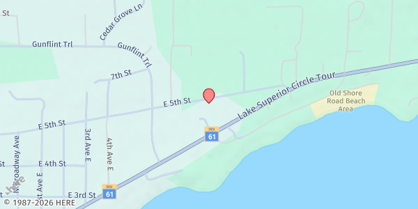 Map showing Ruby's Pantry Grand Marais - Great Expectations School at 550 E 5th St, Grand Marais, MN