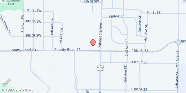 Map showing Grand Rapids Farmers' Market at 11 Golf Course Road, Grand Rapids, MN